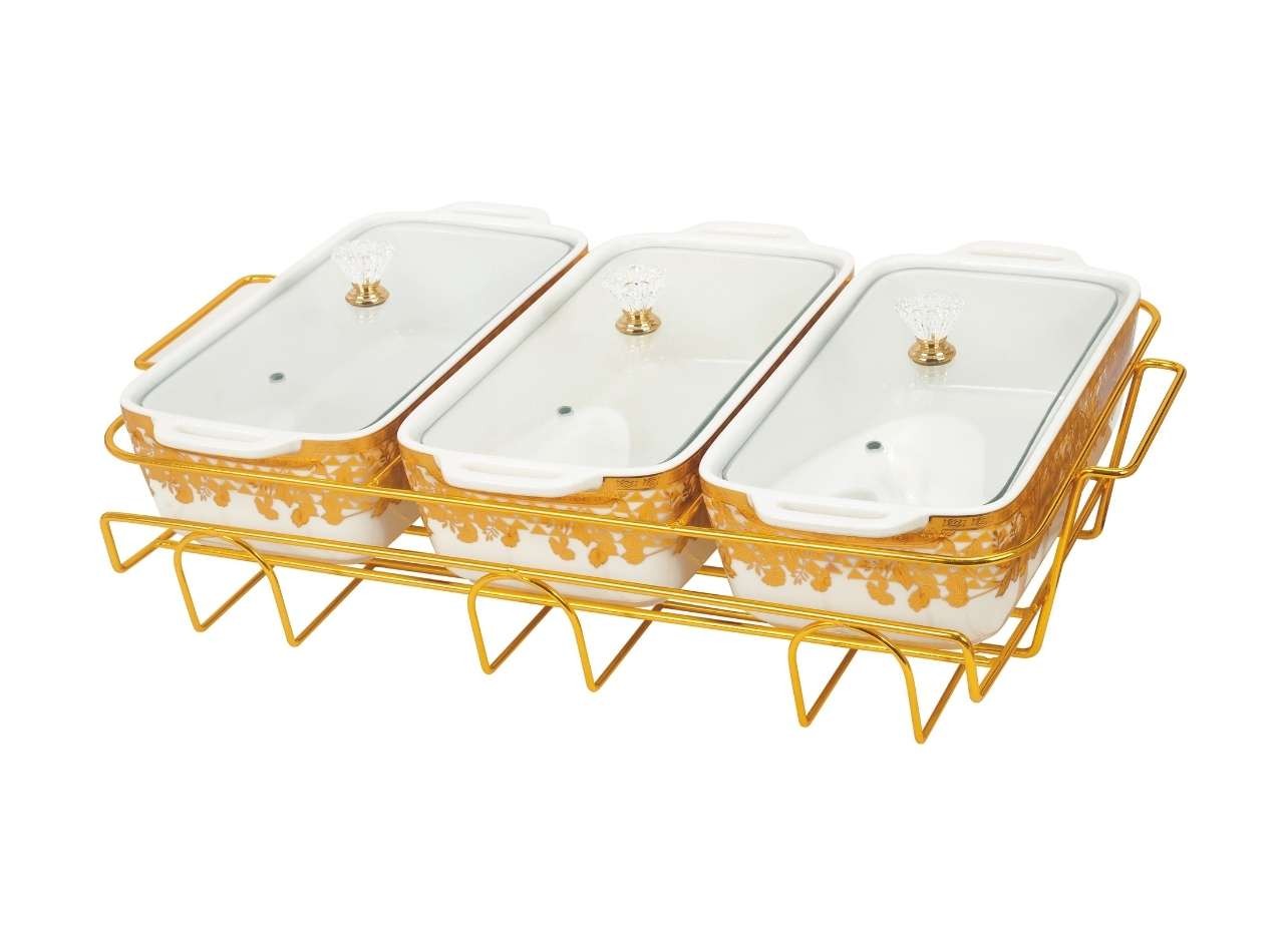 Wadah Saji Serena dengan Rak CRG916 Gemini Gold
